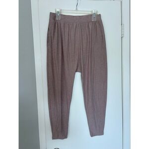 Beyond Yoga Harem Jogger Pants Small Mauve Heathered Relaxed Fit Lounge Pockets